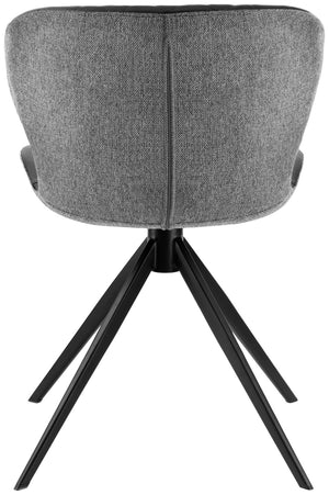 krzesło Kansas; 49x56x78 cm (SxGxW); siedzisko czarny/jasny szary, stelaż czarny; 2 sztuka / opakowanie