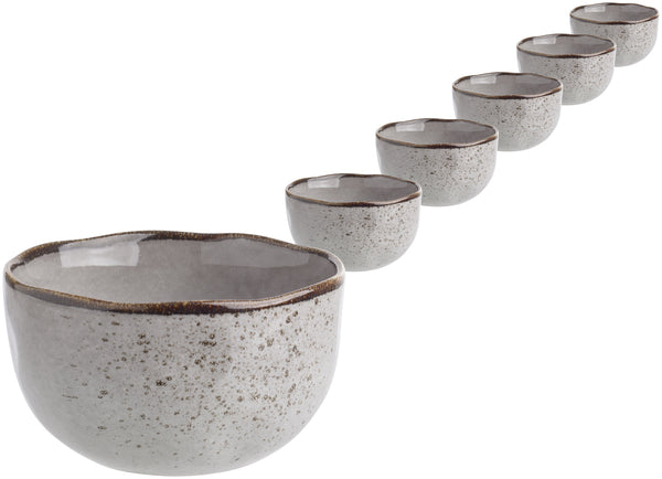 miska Palana; 950ml, 15x8.8 cm (ØxW); szary; okrągły; 6 sztuka / opakowanie