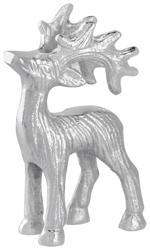 dekoracyjny jeleń Tommen; 6.5x3.5x11 cm (DxSxW); srebro