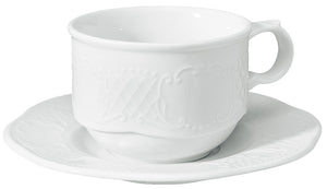 spodek do kubka / filiżanki do kawy/herbaty Menuett; 14.5 cm (Ø); biały; okrągły; 6 sztuka / opakowanie