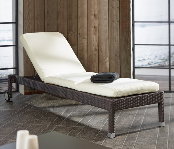 leżanka Metropolitan; 202x83.5x34 cm (DxSxW); siedzisko ciemny taupe, stelaż ciemny taupe
