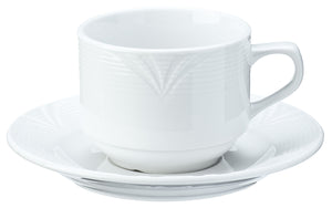 spodek do bulionówki / filiżanki do kawy Rena; 15.5 cm (Ø); biały; okrągły; 6 sztuka / opakowanie