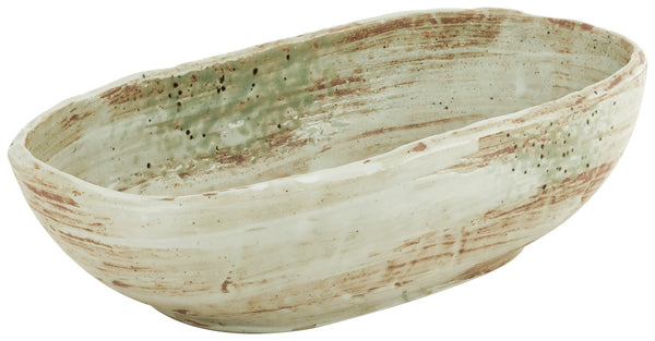 miska Taoqi owalna; 700ml, 22.5x11.5x5.5 cm (DxSxW); brązowy/szary; 3 sztuka / opakowanie
