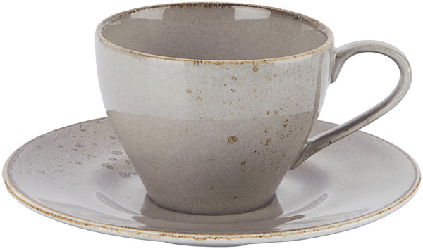 spodek do filiżanki do kawy Palana; 16.5 cm (Ø); szary; okrągły; 6 sztuka / opakowanie