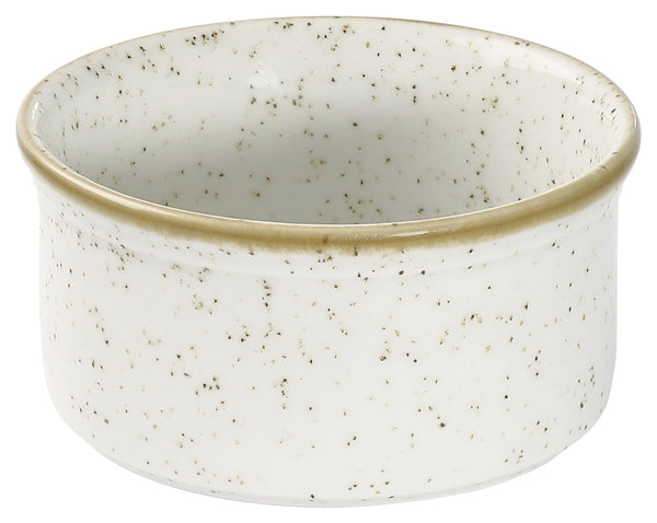 Ramekin Stonecast Barley White; 90ml, 7 cm (Ø); biały/brązowy; okrągły; 24 sztuka / opakowanie