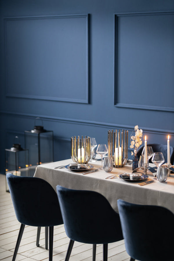 świecznik Aagie; 25.6x6.5x10 cm (DxSxW); srebro