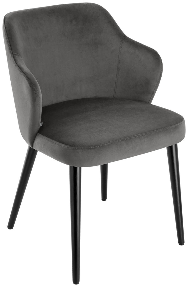 krzesło Katya aksamitne; 55x58x81 cm (SxGxW); siedzisko taupe