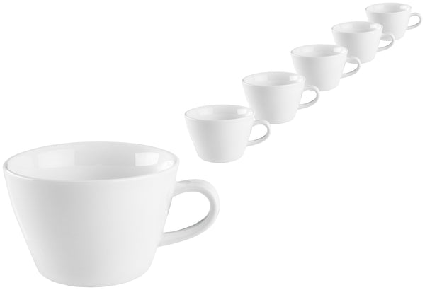 filiżanka do kawy Rio; 200ml, 9x6.2 cm (ØxW); biały; okrągły; 6 sztuka / opakowanie