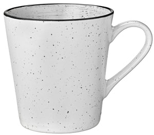 kubek Fungio; 300ml, 10x7.8 cm (ØxW); biały/czarny; 6 sztuka / opakowanie