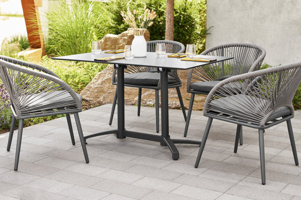 krzesło Alcamo; 58x64x82 cm (SxGxW); antracyt; 2 sztuka / opakowanie