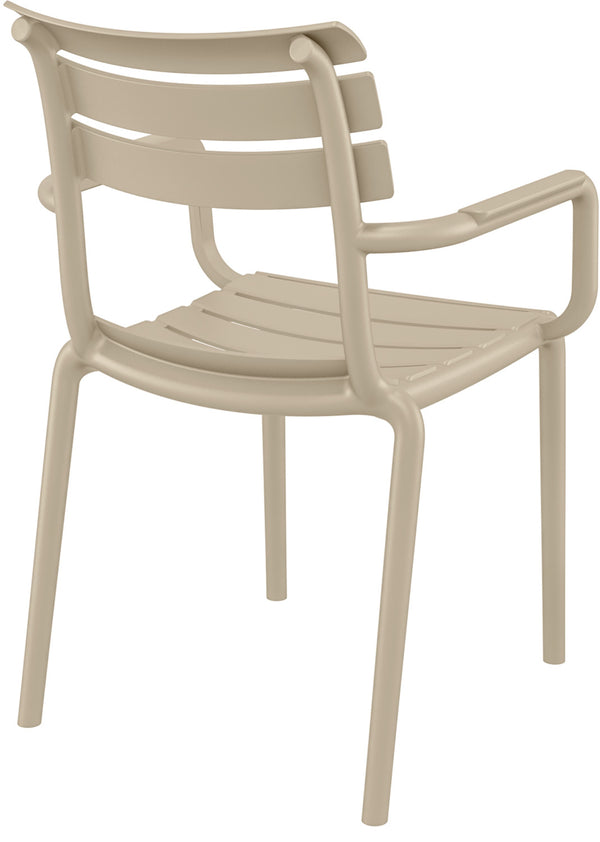 Stuhl Helen mit Armlehne; 58x59x84 cm (SxGxW); taupe; 4 sztuka / opakowanie