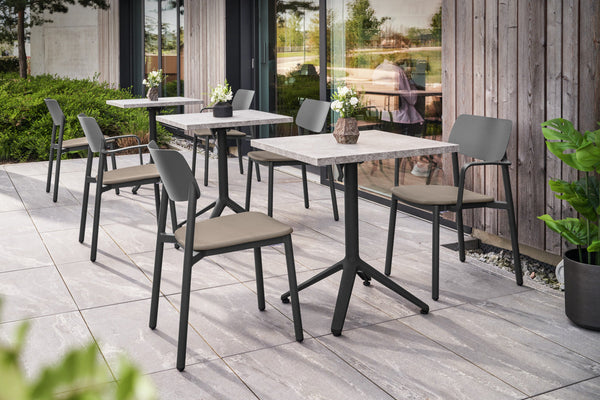 Tischplatte Esterno quadratisch; 80x80x3 cm (DxSxW); beton; kwadrat