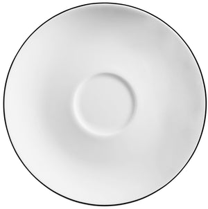 spodek do filiżanki do espresso Bellino; 12 cm (Ø); biały/czarny; okrągły; 6 sztuka / opakowanie
