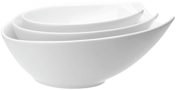 miska Contrast owalna; 900ml, 20.5x18.5x9 cm (DxSxW); biały; owalny; 4 sztuka / opakowanie