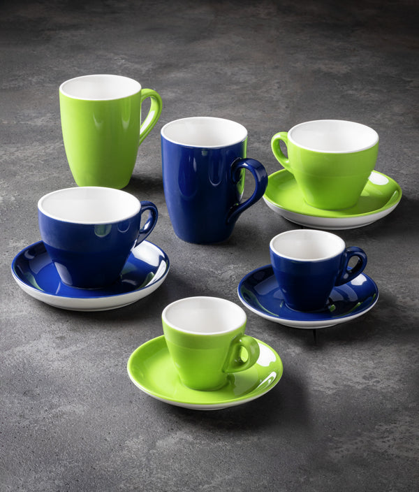 kubek Joy; 330ml, 8x11 cm (ØxW); niebieski; okrągły; 6 sztuka / opakowanie