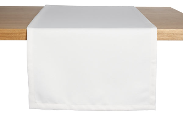 bieżnik Ambita gładki; 40x130 cm (SxD); biały; prostokątny