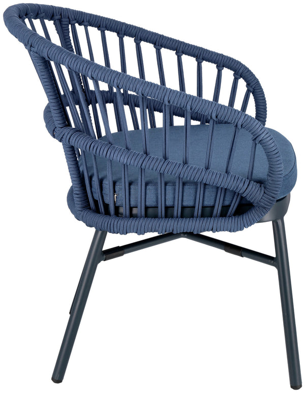 Stuhl Pina; 56x61x77 cm (SxGxW); niebieski; 2 sztuka / opakowanie