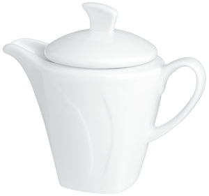 dzbanek do kawy Vilano z pokrywką; 350ml, 12.2x13 cm (ØxW); biały; okrągły; 6 sztuka / opakowanie
