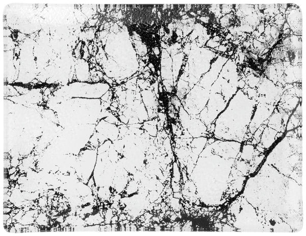 Glasplatte Marmaro eckig; 30x23 cm (DxS); biały/czarny; prostokątny; 6 sztuka / opakowanie