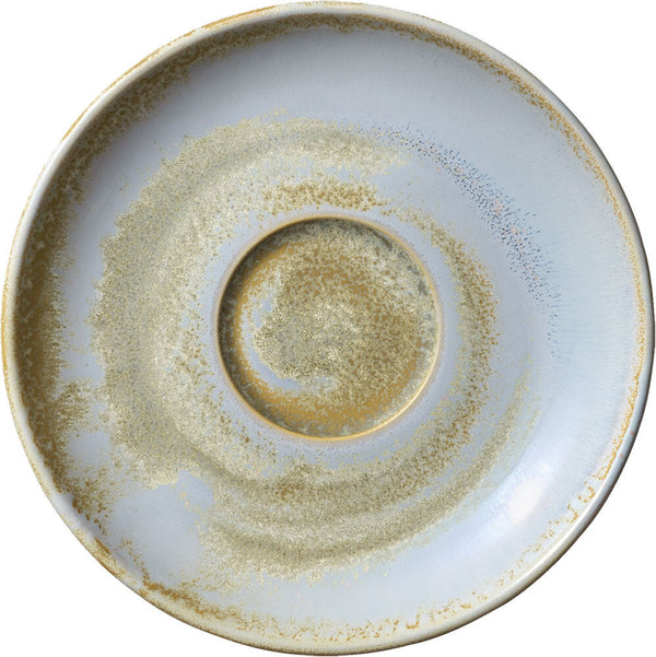 Untertasse Perfect Match Breeze; 14x2.2 cm (ØxW); złoto/jasny niebieski/biały; okrągły; 6 sztuka / opakowanie