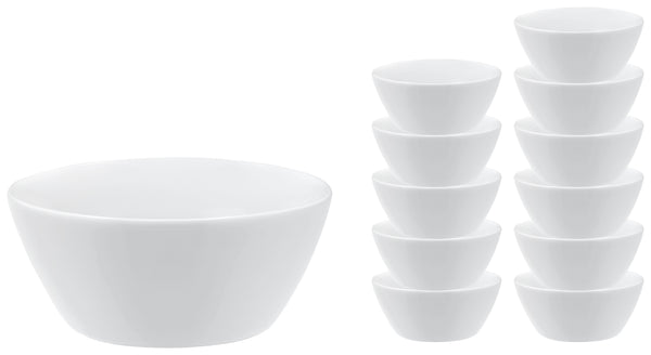 mini miseczki  Ara; 58ml, 7x3 cm (ØxW); biały; okrągły; 12 sztuka / opakowanie