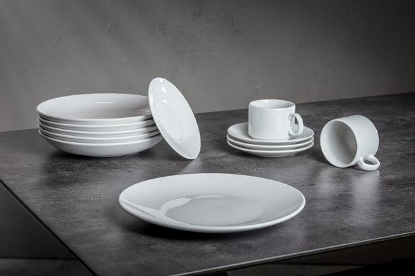 spodek do filiżanki do kawy Coupe; 15.5 cm (Ø); biały; okrągły; 6 sztuka / opakowanie