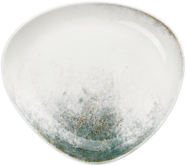 talerz głęboki Purior; 800ml, 24.5x22x6 cm (DxSxW); biały/niebieski petrol; owalny; 2 sztuka / opakowanie