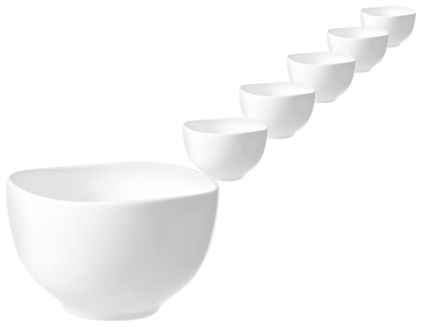 miseczka Ovalize; 480ml, 12x7.5 cm (ØxW); biały; okrągły; 6 sztuka / opakowanie