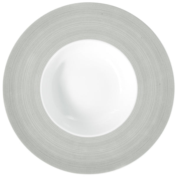 talerz głęboki Assalto; 380ml, 27x5.5 cm (ØxW); szary/biały; okrągły; 4 sztuka / opakowanie