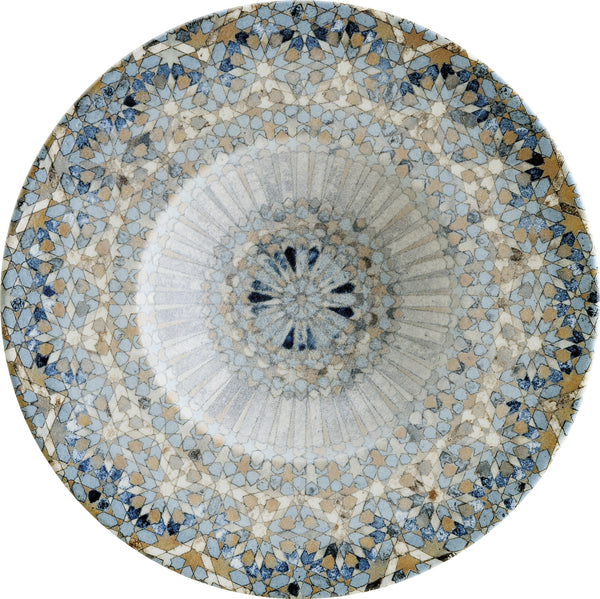 talerz do makaronu Luca Mosaic; 400ml, 28x5.5 cm (ØxW); pomarańczowy/ciemny niebieski/jasny niebieski/żółty/biały; okrągły; 6 sztuka / opakowanie