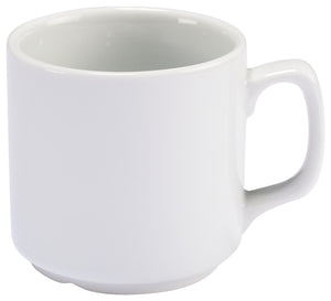 kubek porcelanowy  Fiu; 250ml, 7.9x7.7 cm (ØxW); biały; okrągły; 4 sztuka / opakowanie