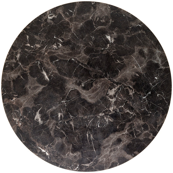 blat Marvani okrągły; 80x2.5 cm (ØxW); miedź/czarny/marmurkowy; okrągły