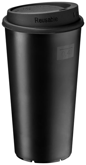 kubek wielokrotnego użytku Clair z pokrywą; 400ml