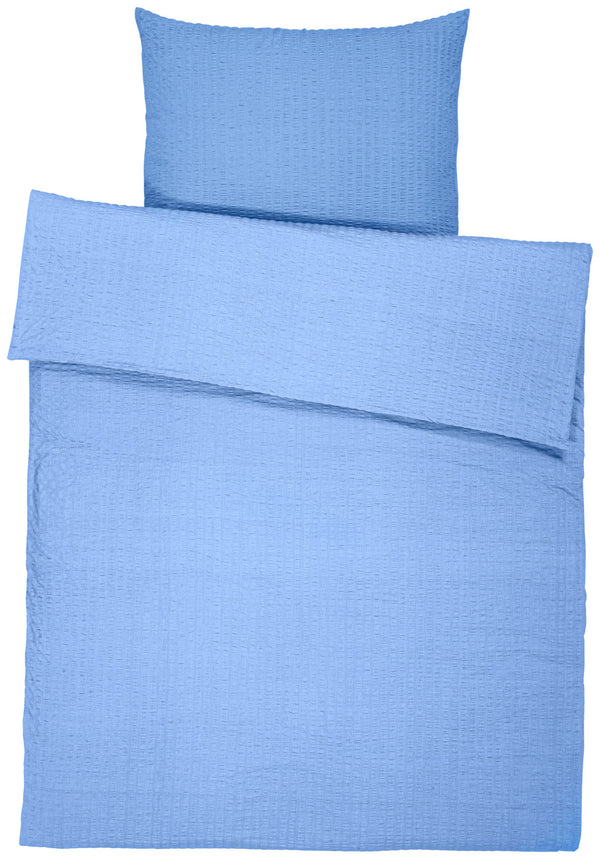 pościel Mallorca zakładka hotelowa; 135x200 cm (SxD), 80x80 cm (DxS); jasny niebieski