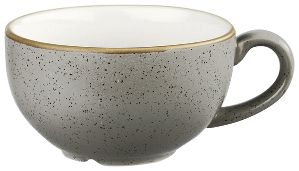 Cappuccino Tasse Stonecast Peppercorn; 340ml, 11x6.5 cm (ØxW); szary/brązowy; okrągły; 12 sztuka / opakowanie