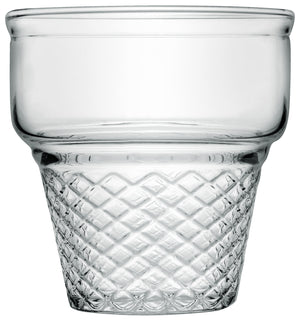 pucharek do lodów Mini Cornet; 245ml, 8.5x8.6 cm (ØxW); transparentny; 24 sztuka / opakowanie