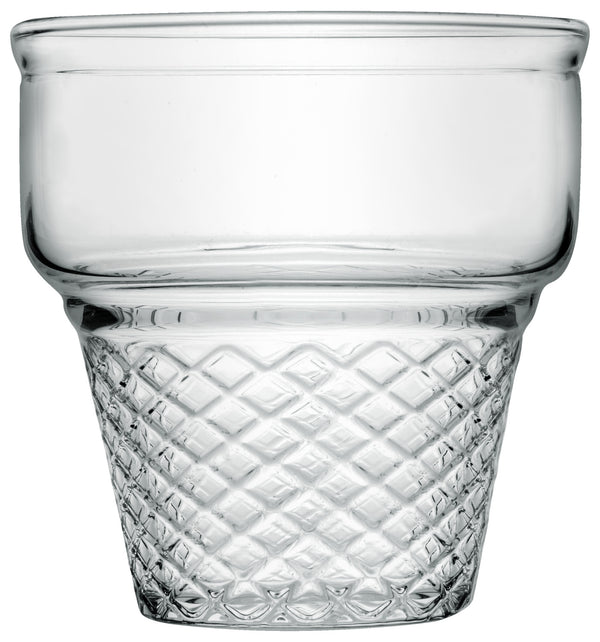 pucharek do lodów Mini Cornet; 245ml, 8.5x8.6 cm (ØxW); transparentny; 24 sztuka / opakowanie