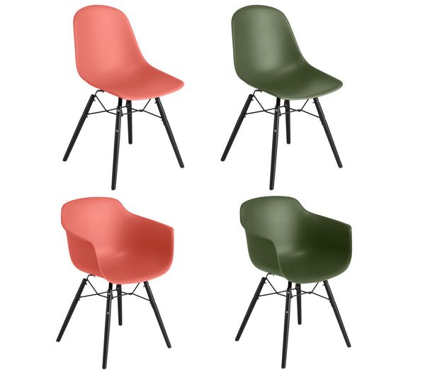 stelaż krzesła Emeo; 44x42x42 cm (SxGxW); czarny; 2 sztuka / opakowanie