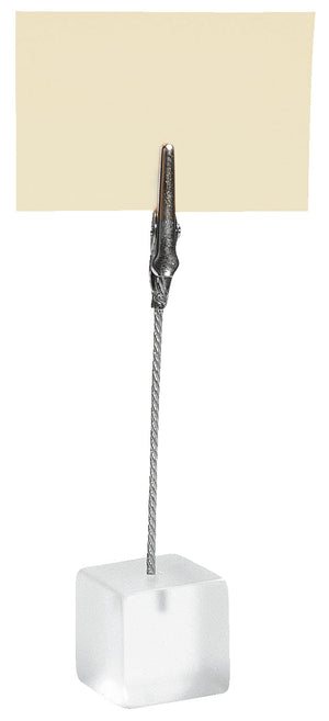 stojak stołowy na kartę dań akrylowy z klamrą ; 2.5x2.5x11.4 cm (DxSxW); transparentny; 5 sztuka / opakowanie