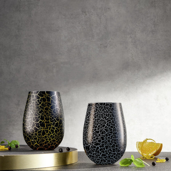 Universalglas Anela; 500ml, 8.2x12.3 cm (ØxW); czarny/biały; 6 sztuka / opakowanie