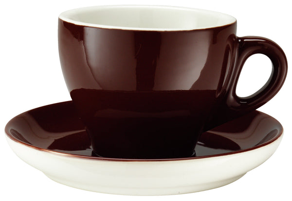 filiżanka do kawy Joy; 230ml, 9x7 cm (ØxW); brązowy; okrągły; 6 sztuka / opakowanie