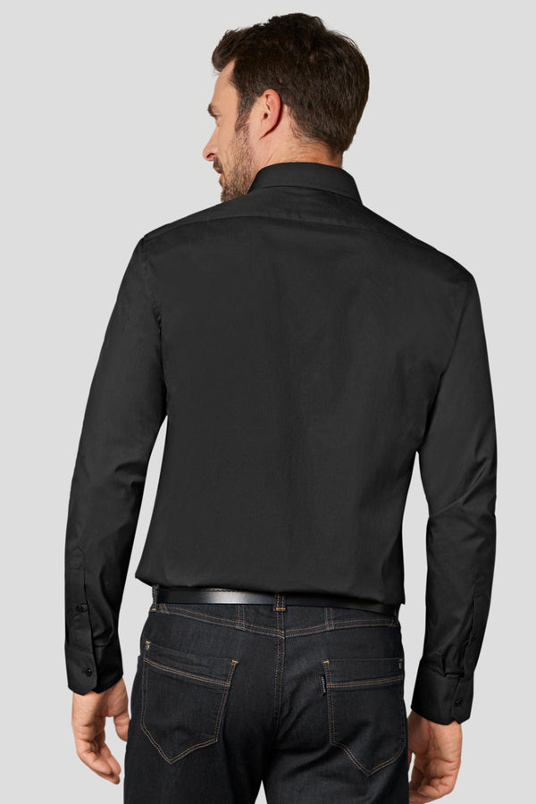 koszula męska Delano długi rękaw; Kleidergröße 43/44; czarny