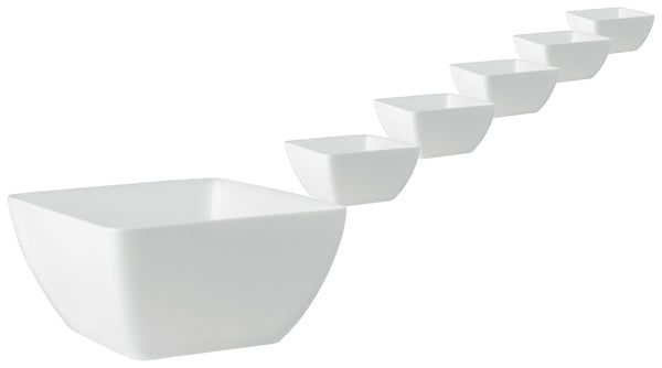miska Bali; 1800ml, 19x19x10 cm (DxSxW); biały; kwadrat; 6 sztuka / opakowanie