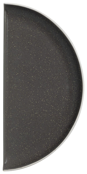 półtalerz płaski Ossori; 27.5x13.5 cm (DxS); ciemny taupe; półokrągły; 4 sztuka / opakowanie