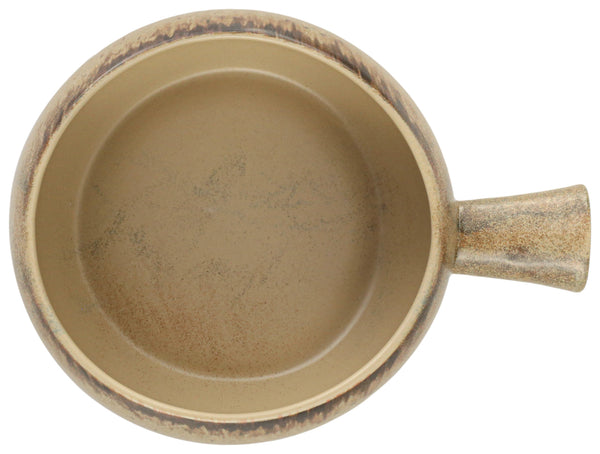 miska Natura z uchwytem; 600ml, 14x6.25 cm (ØxW); jasny brązowy/ciemny brąz; okrągły; 6 sztuka / opakowanie