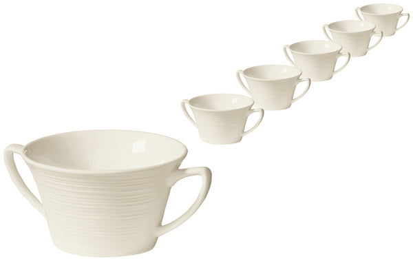 bulionówka Skyline; 300ml, 11x6.7 cm (ØxW); biel kremowa; okrągły; 6 sztuka / opakowanie