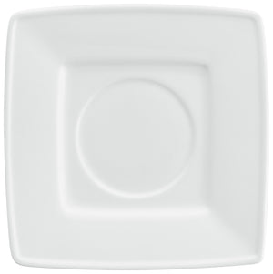 spodek do bulionówki / filiżanki do kawy Jazz; 15.5x15.5 cm (DxS); biały; kwadrat; 6 sztuka / opakowanie