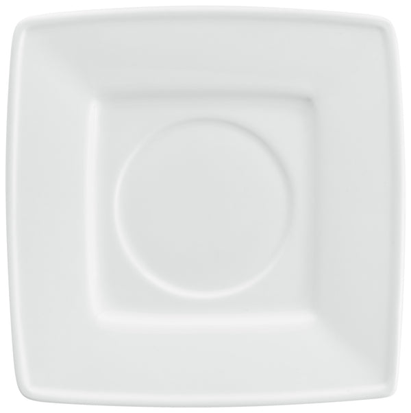 spodek do bulionówki / filiżanki do kawy Jazz; 15.5x15.5 cm (DxS); biały; kwadrat; 6 sztuka / opakowanie