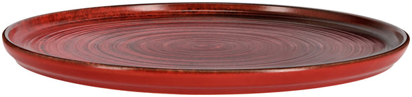 talerz płaski z rantem Etana; 24x1.1 cm (ØxW); czerwony; okrągły; 6 sztuka / opakowanie