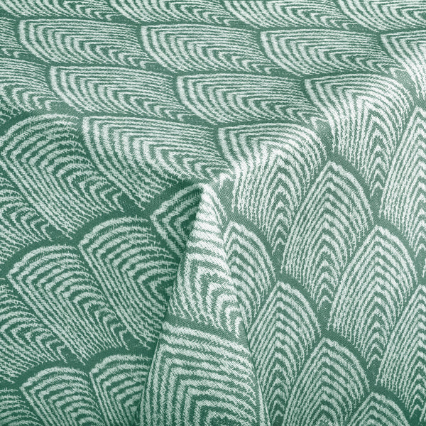 obrus Leaf kwadratowy; 100x100 cm (SxD); szałwia; kwadrat